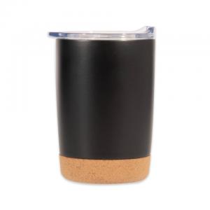 Wholesale 12oz Oak cork bottom coffee tumbler insulated thermos water cup travel auto mug