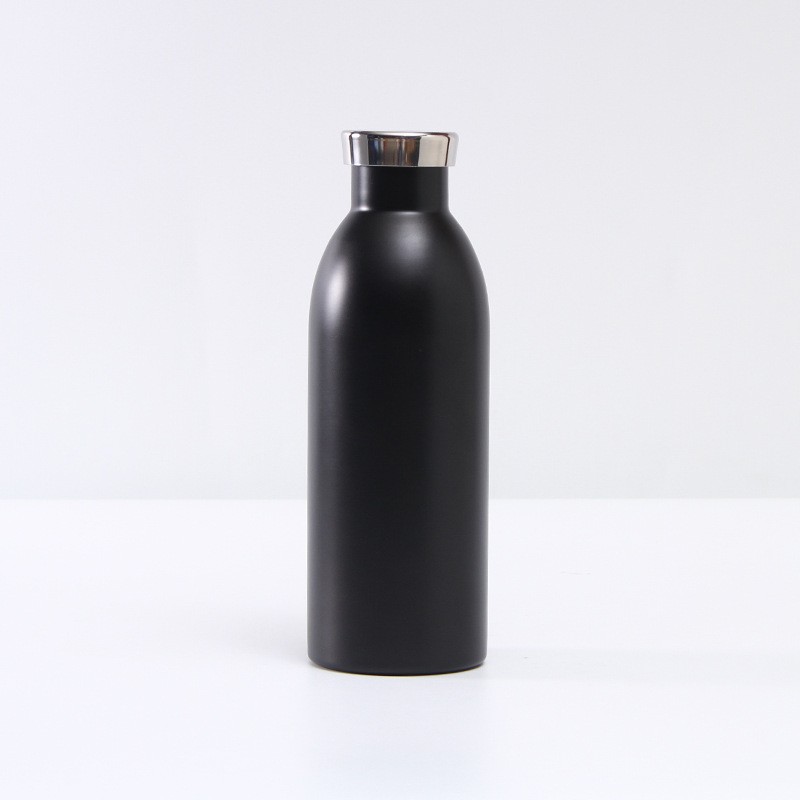 Stainless Steel Black Non Insulated Water bottle, For Dinking, 700ml