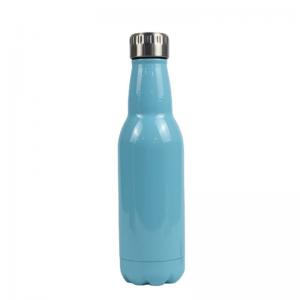 500ml Stainless Steel Vacuum Insulated Water Bottle - Double Walled Special Cola Shape Thermos - 24 Hours Cold, 12 Hours Hot - Reusable Metal Water Bottle - Leak-Proof Sports Flask 