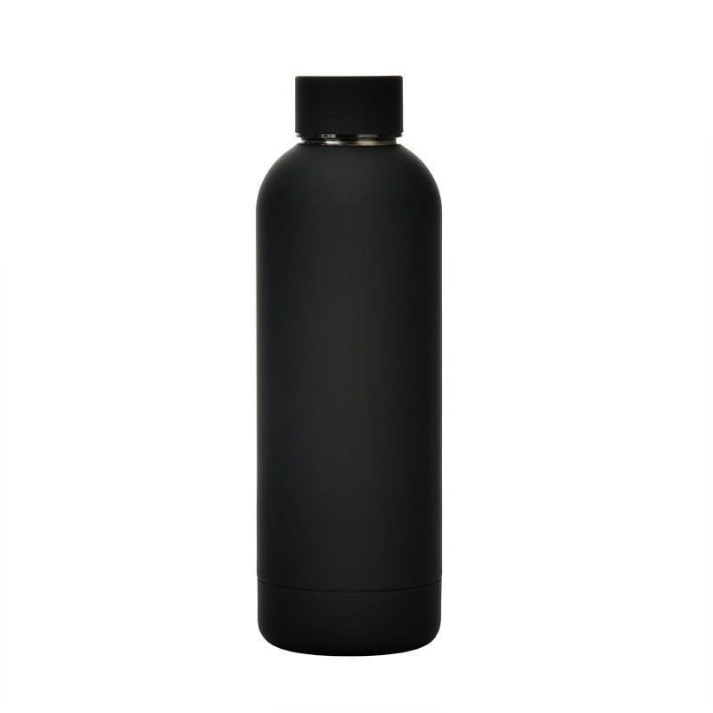 Thermos Vacuum Flask Insulated Water Bottle Matte Black 500ml