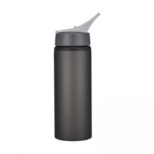700ml wide-mouth Customized aluminum sports water bottle with Portable straw top lid 700ml wide-mouth Customized aluminum sports water bottle with Portable straw top lid