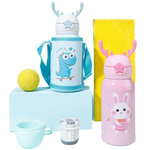 Children's water cup cute cartoon water bottle outdoor portable 316 stainless steel thermos cup custom logo