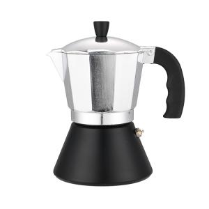 Customizable Design Style Home Coffee Maker Machine Espresso Coffee Moka Pot Aluminum With Black Bottom Customizable Design Style Home Coffee Maker Machine Espresso Coffee Moka Pot Aluminum With Black Bottom