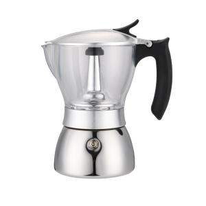 Acrylic Stainless Steel Espresso Moka Pot New Style Stovetop Espresso Coffee Maker