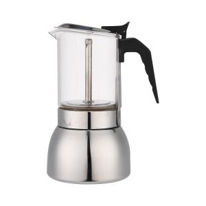 New Design 6 Cup Pyrex Glass Stainless Steel Espresso Moka Pot and Maker New Design 6 Cup Pyrex Glass Stainless Steel Espresso Moka Pot and Maker