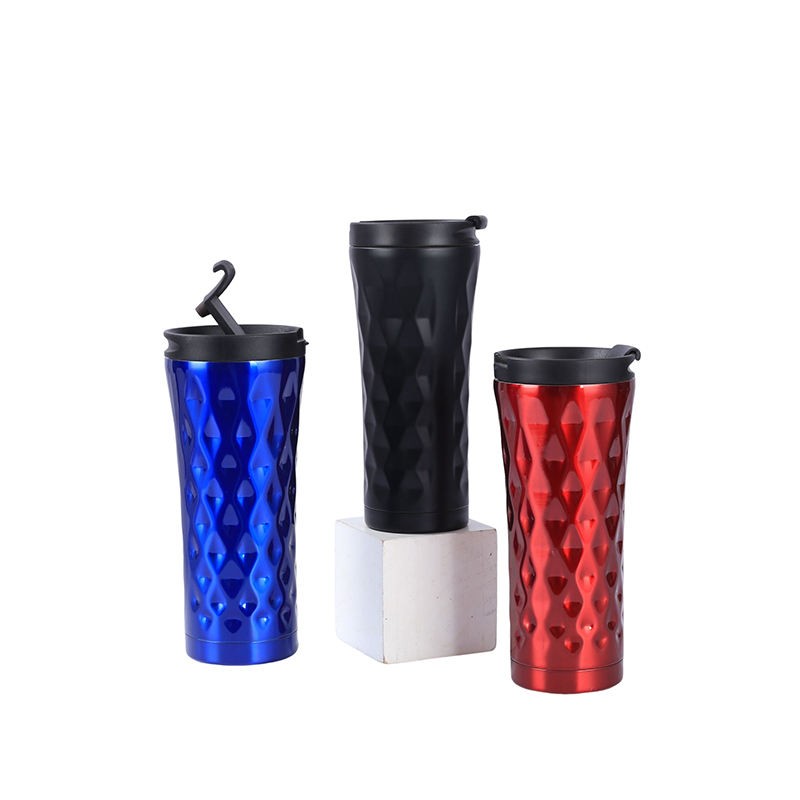 500ml Stainless Steel Tumbler Insulated Coffee Cup Travel Mug With Straw