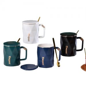 Creative nordic style ceramic coffee mug cup fashion luxury personalised custom office couple water cup with gold handle Creative nordic style ceramic coffee mug cup fashion luxury personalised custom office couple water cup with gold handle